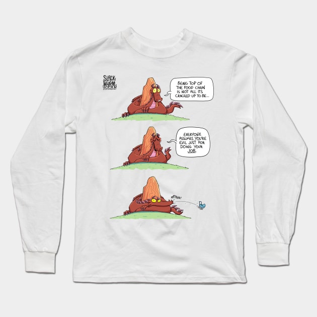 Slack Wyrm #187 - Food Chain Long Sleeve T-Shirt by Slack Wyrm